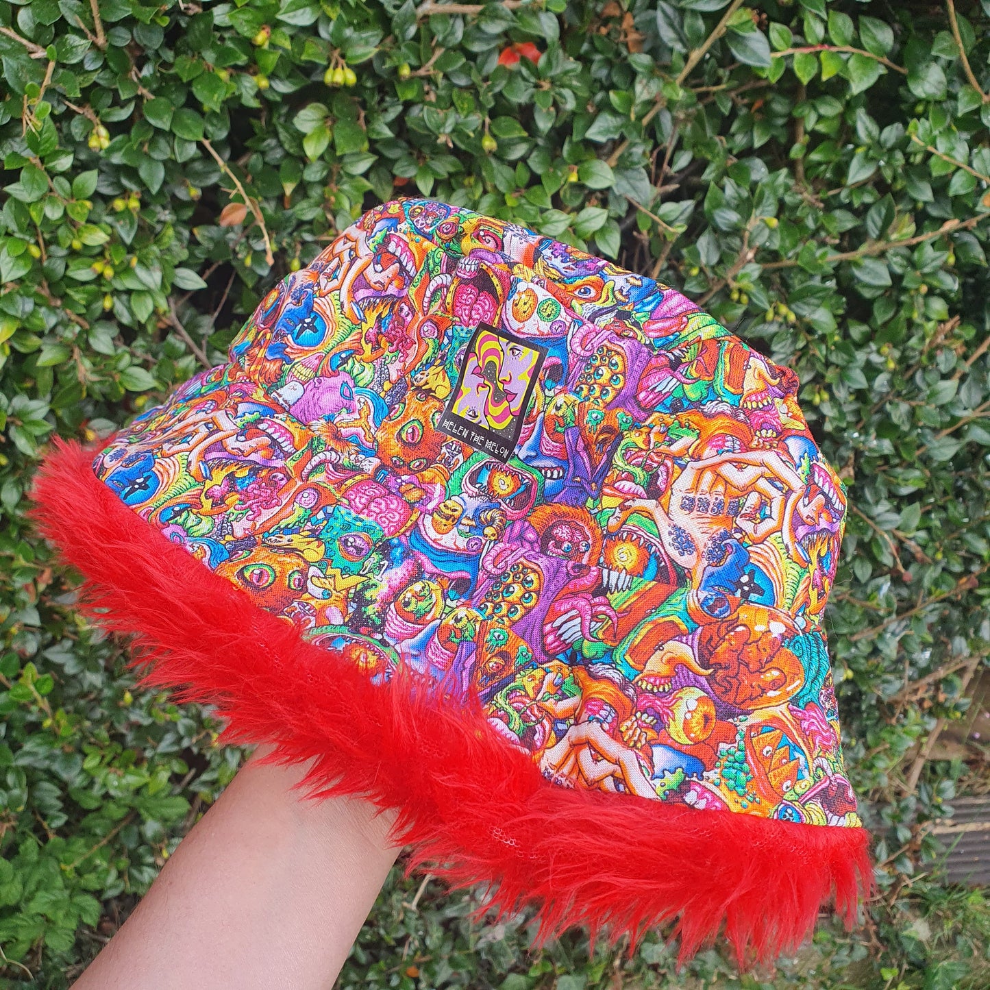 Trippy Hat - Red Fur