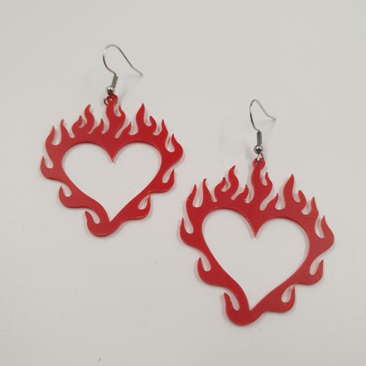 Hollow Flame Earrings