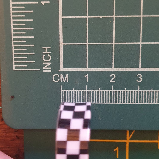 Checkboard hoops- Black