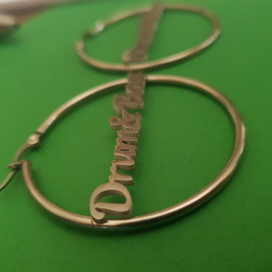Drum and Bass Hoop Earrings