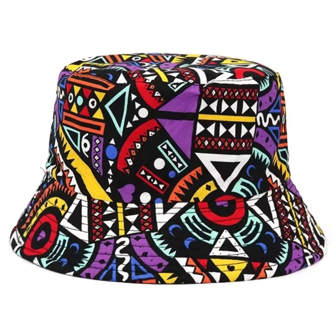 Geometric Festival Bucket Hat Canvas