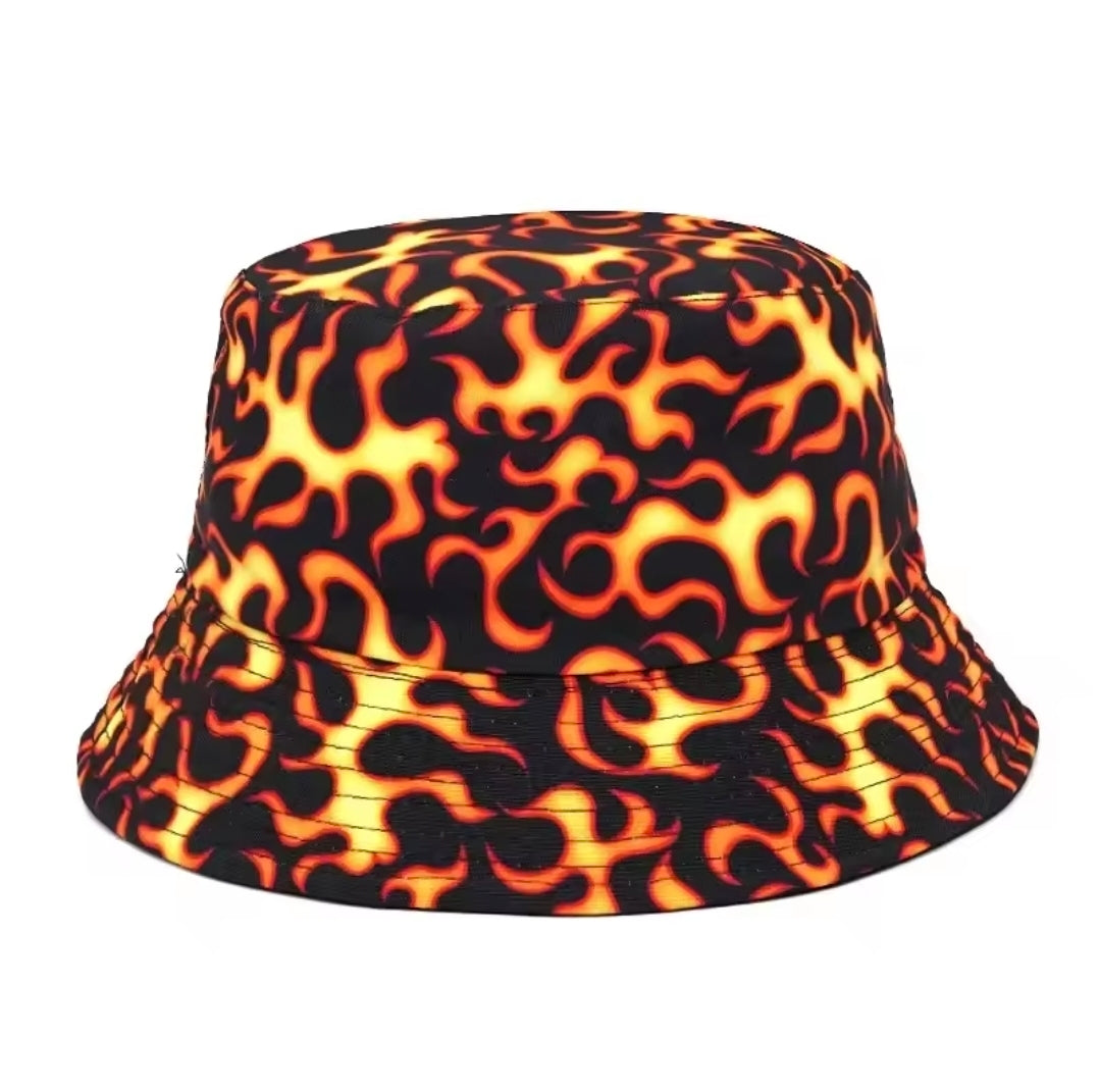 Flame Festival Bucket Hat Canvas