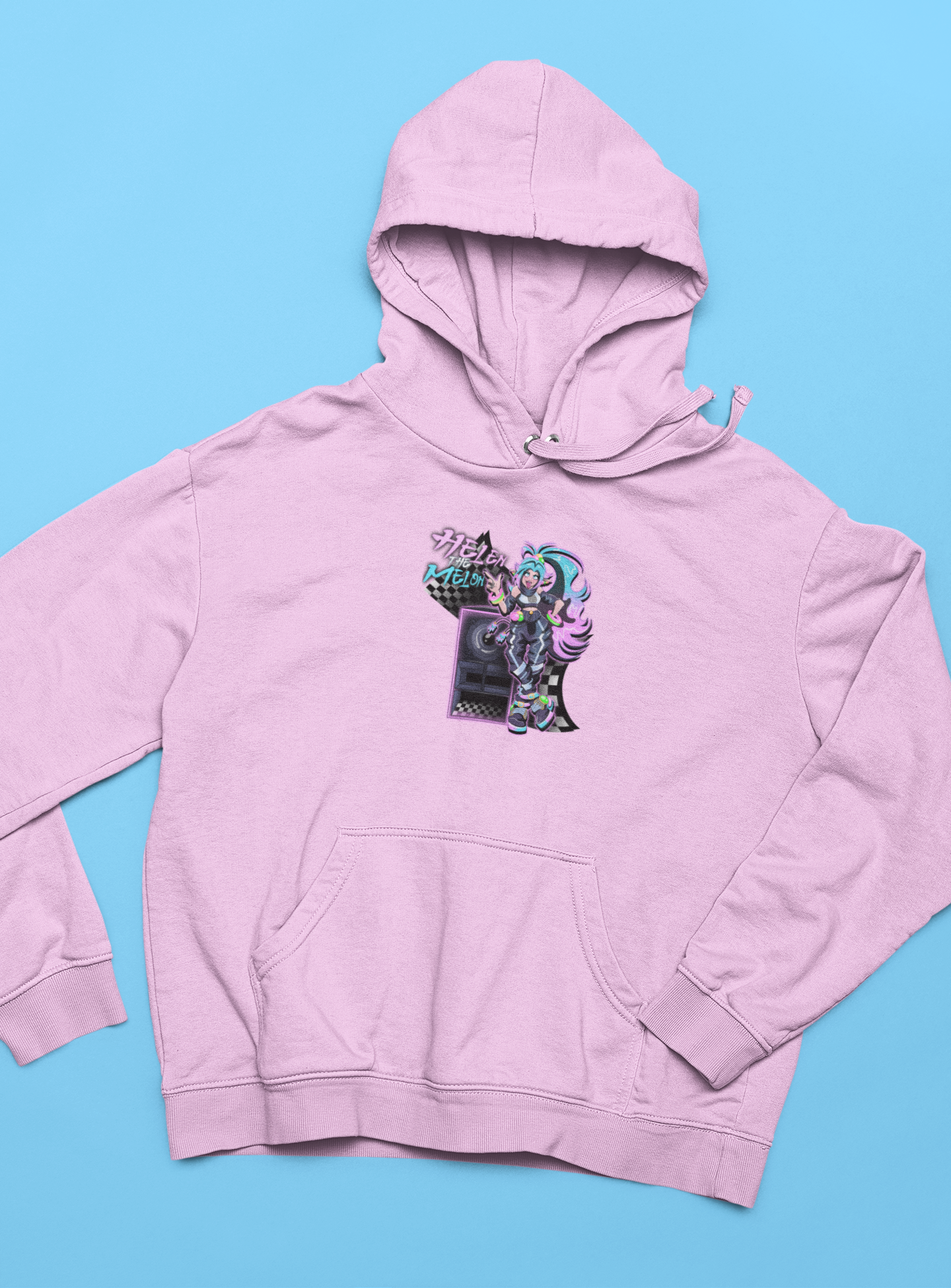 Helen The Melon Hoodie - Baby Pink - Designed by Dirty Turtle