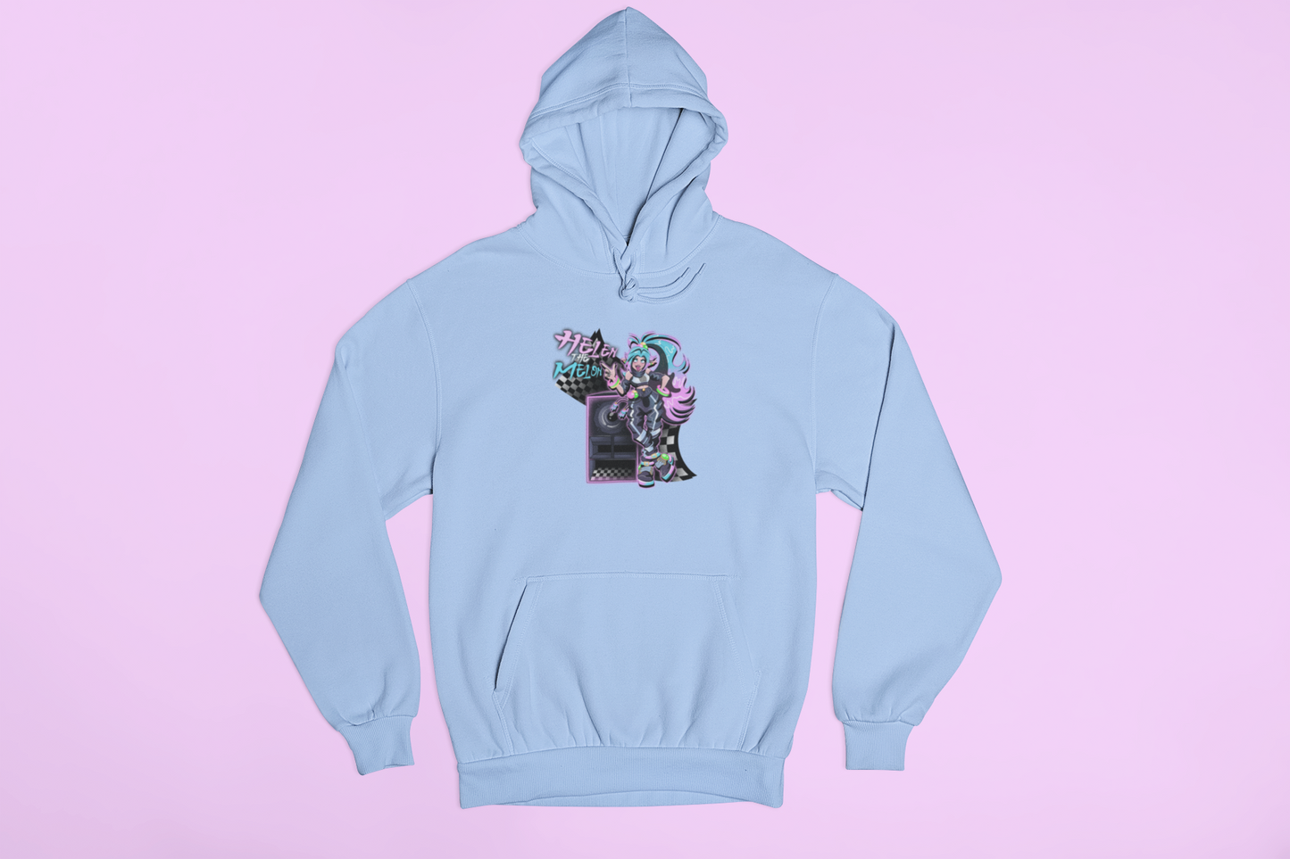 Helen The Melon Hoodie - Baby Blue - Designed by Dirty Turtle