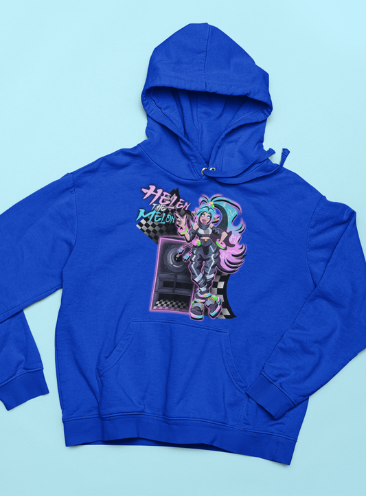 Helen The Melon Hoodie - Electric Blue - Designed by Dirty Turtle