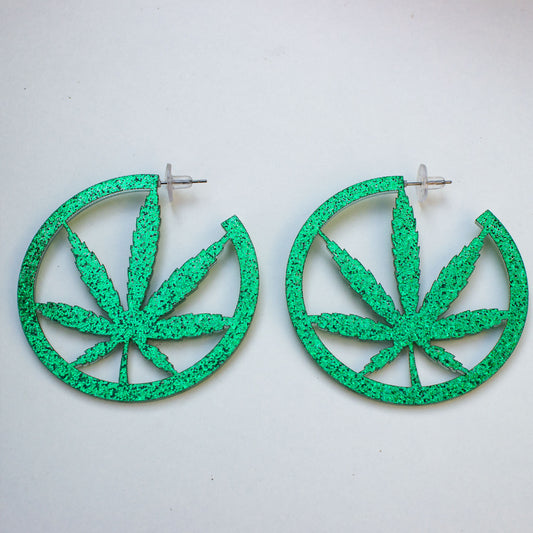 420 Hoop Earrings
