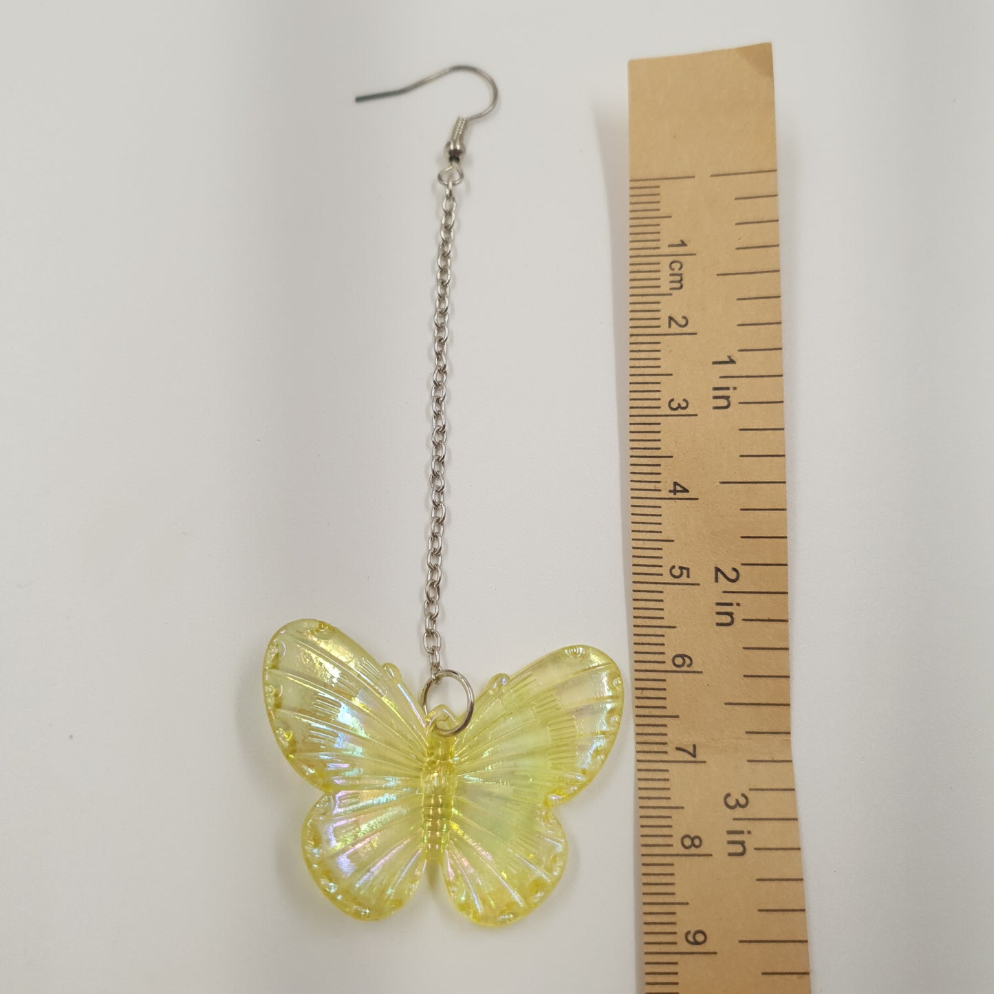 Yellow Butterflies - Drop down earrings