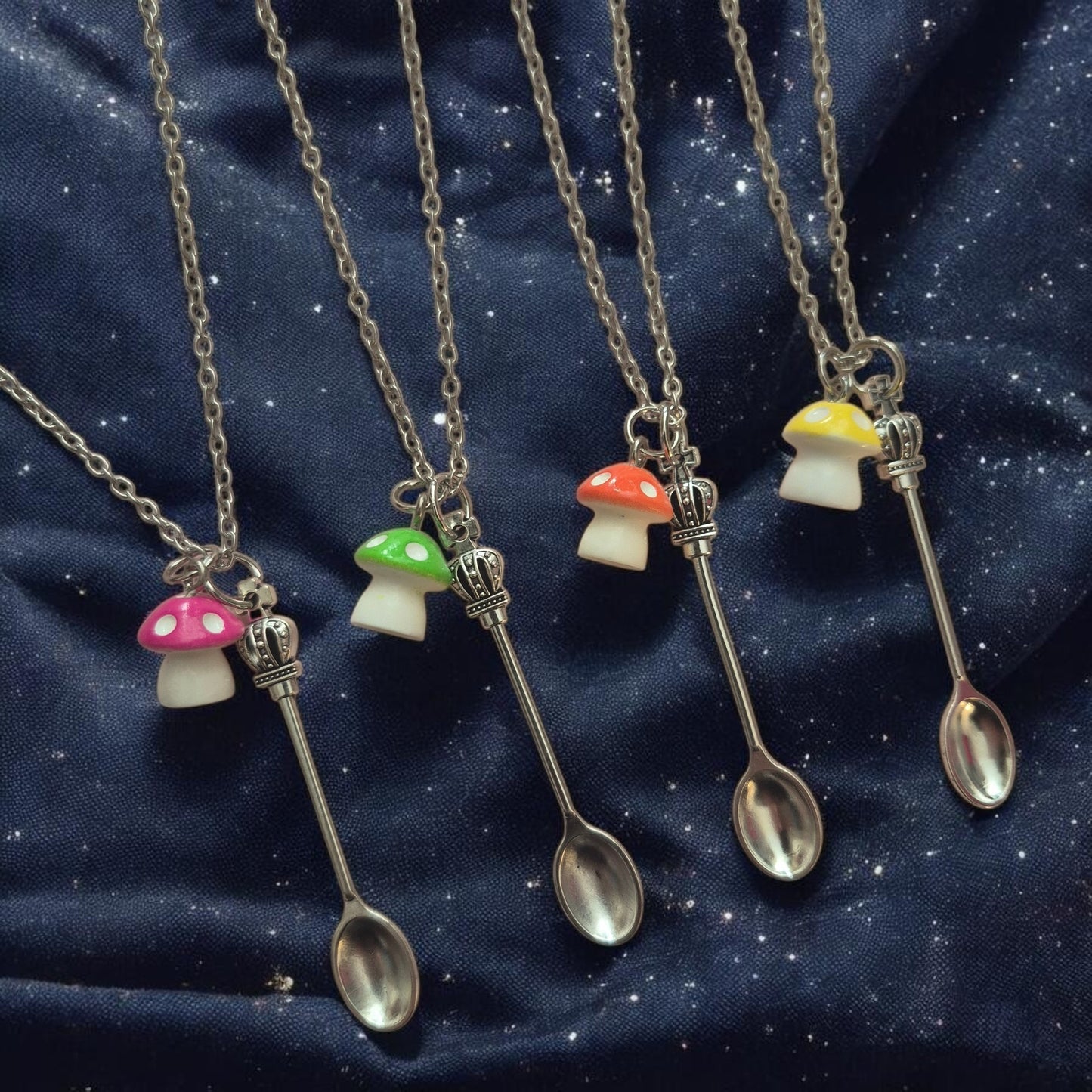 Short chain 12" Mushroom Charm
