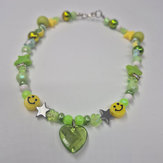 Choker Necklace - green - one off