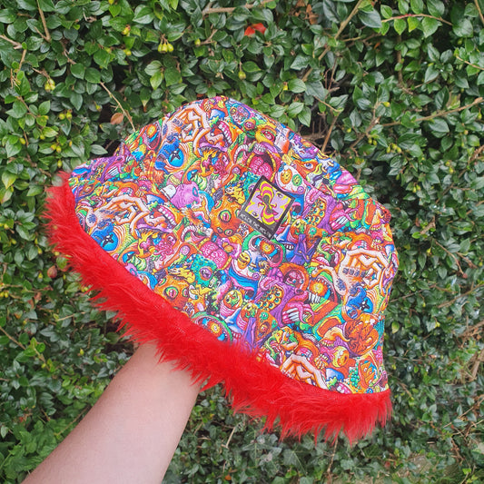 Trippy Hat - Red Fur