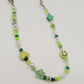 Half Beads, Half Chain Necklace - Green