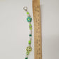 Half Beads, Half Chain Necklace - Green