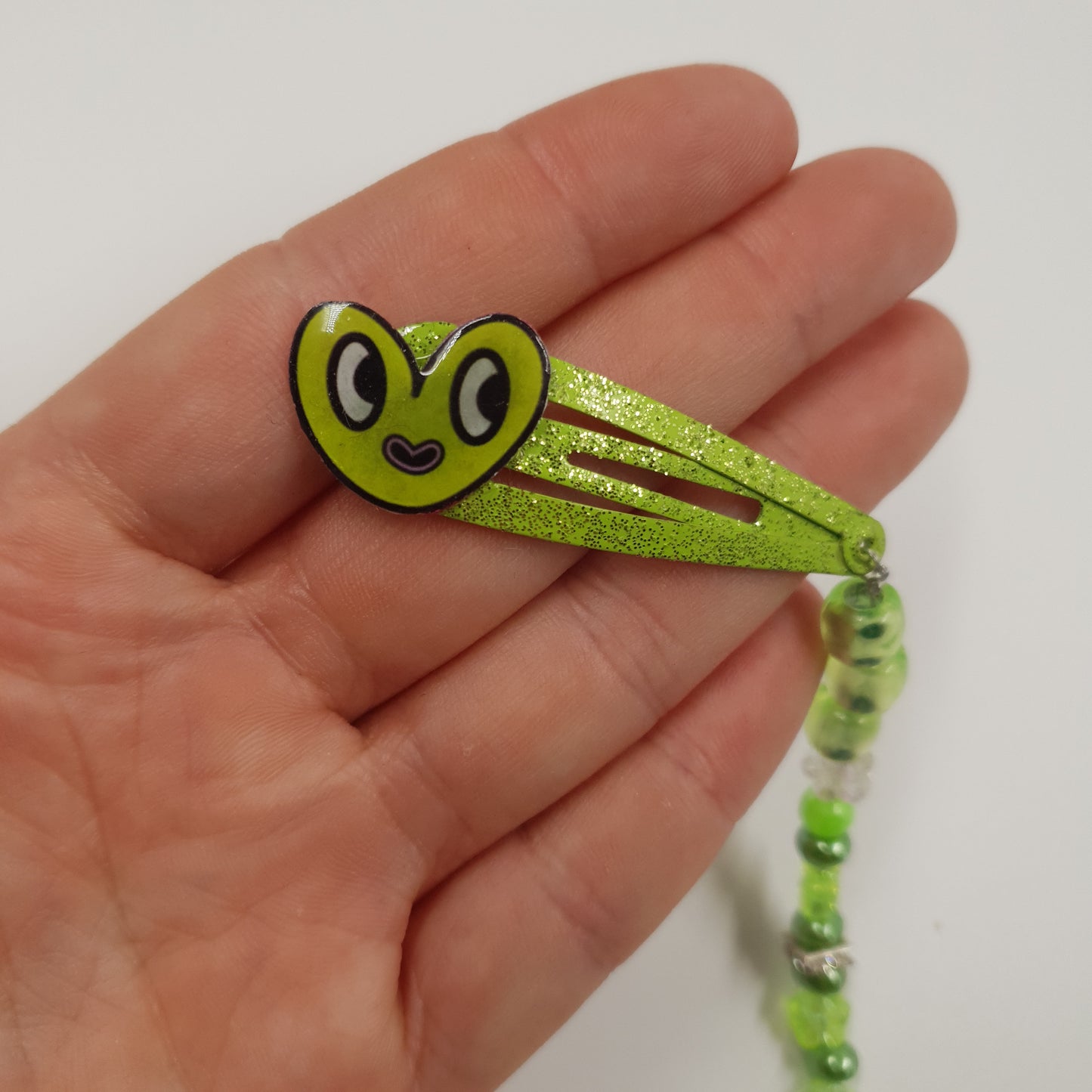 Green Hair clip charm