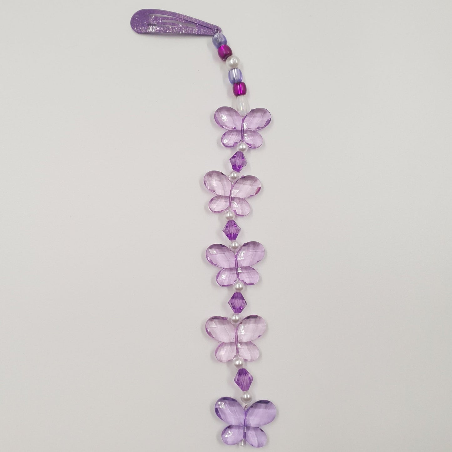 Purple Butterfly Hair clip charm