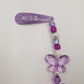 Purple Butterfly Hair clip charm