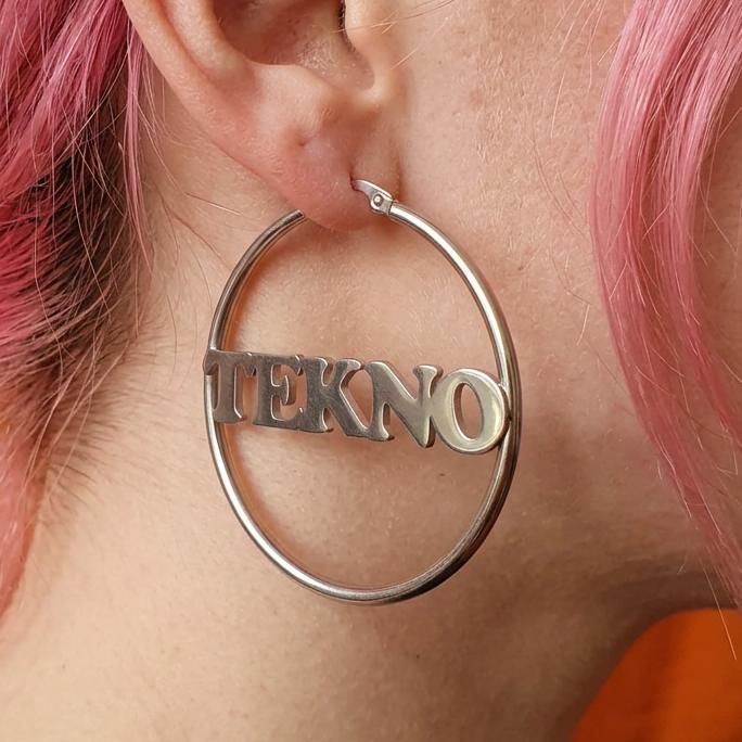 Free Party Tekno Hoops UK | Underground Rave Earrings