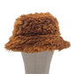 Reversible leopard print bucket hat - brown fur