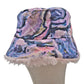 Reversible marble bucket hat - baby pink fur