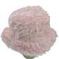 Reversible marble bucket hat - baby pink fur