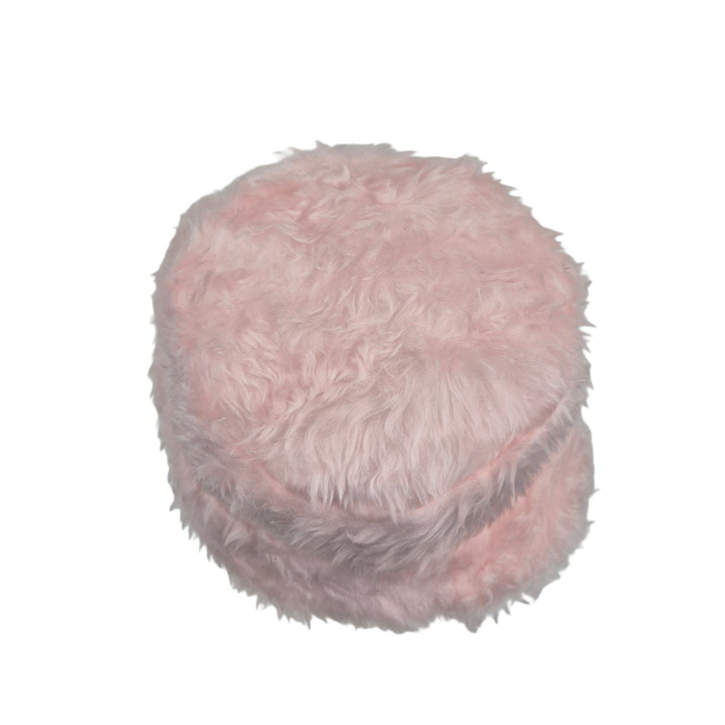 Reversible marble bucket hat - baby pink fur