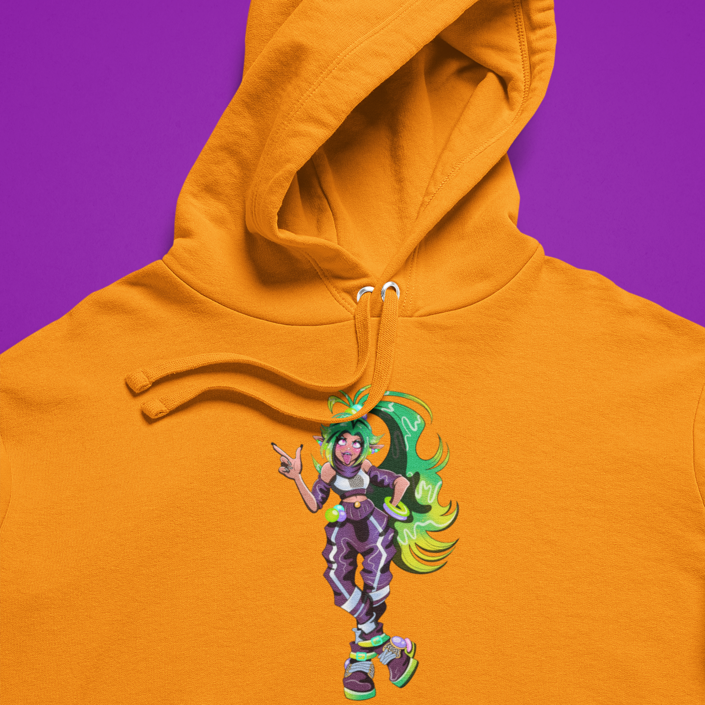 Helen The Melon Hoodie - Orange - Designed by Dirty Turtle