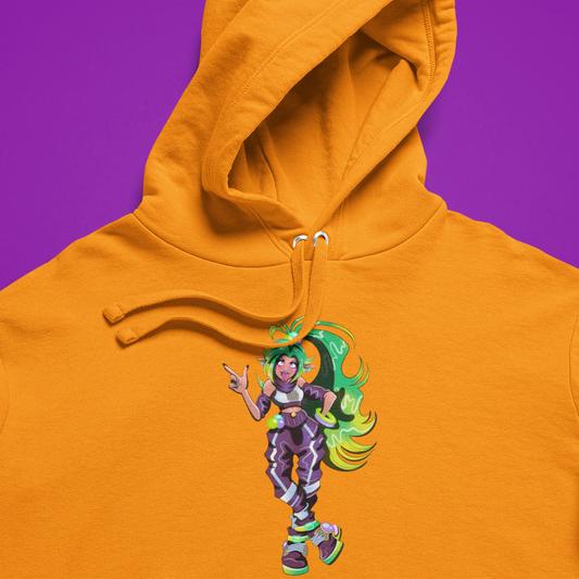 Helen The Melon Hoodie - Orange - Designed by Dirty Turtle
