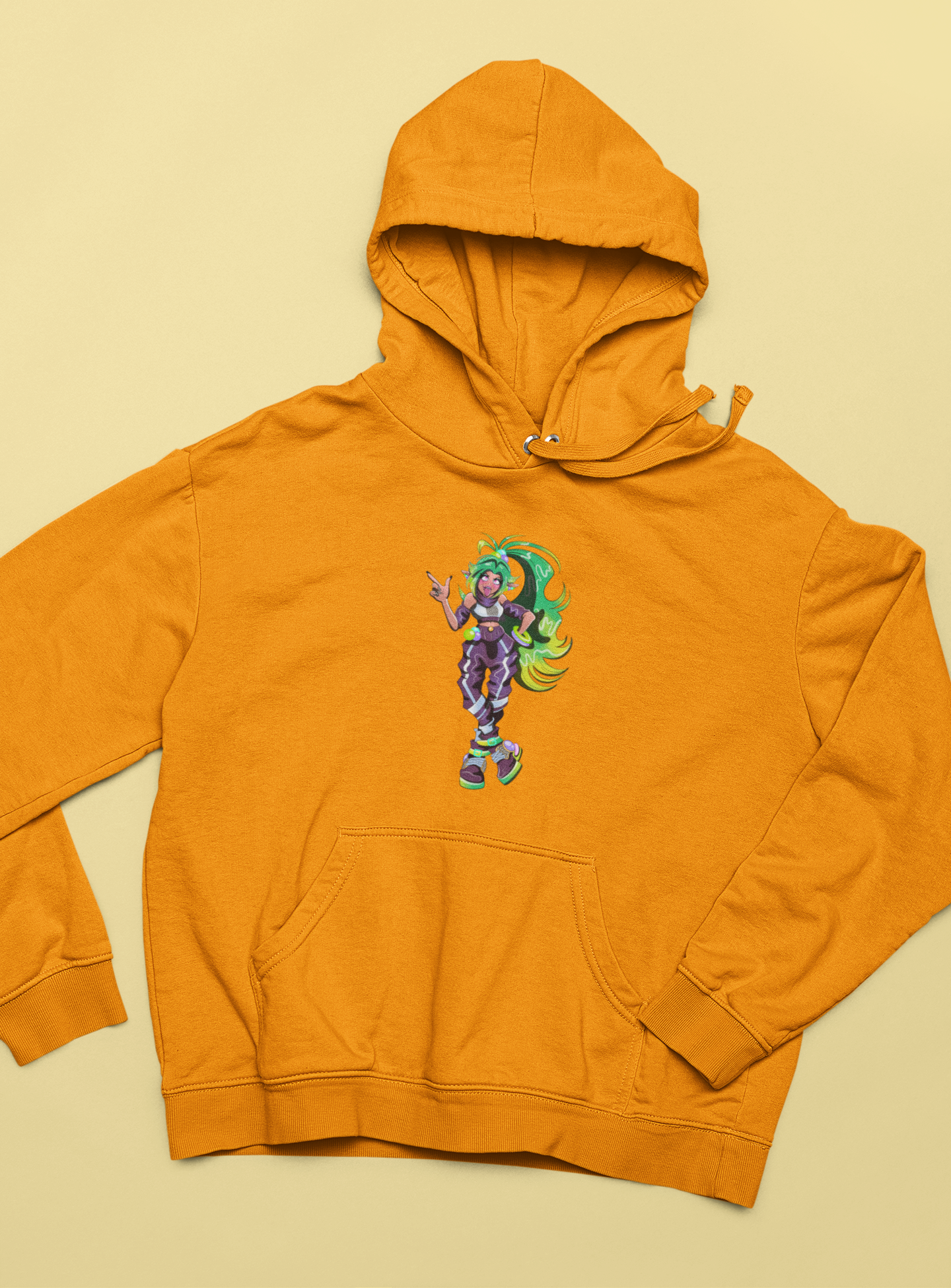 Helen The Melon Hoodie - Orange - Designed by Dirty Turtle