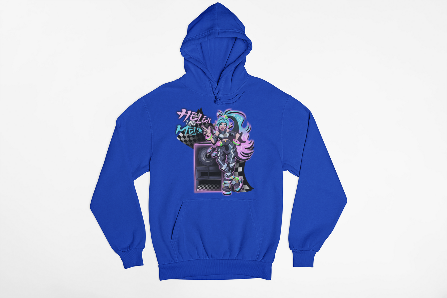 Helen The Melon Hoodie - Electric Blue  - Designed by Dirty Turtle