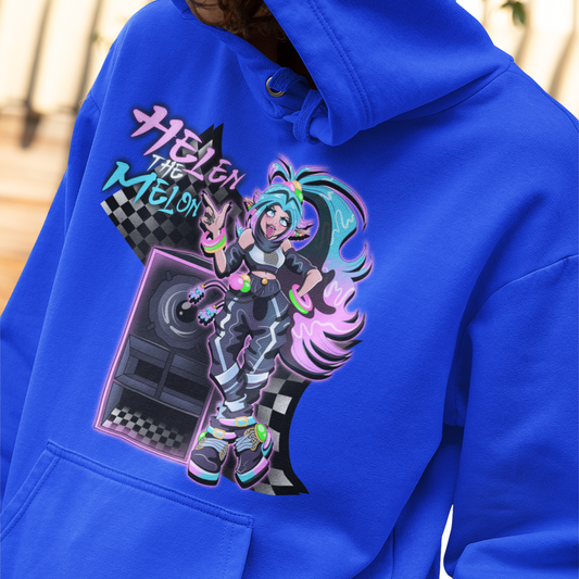 Helen The Melon Hoodie - Electric Blue  - Designed by Dirty Turtle