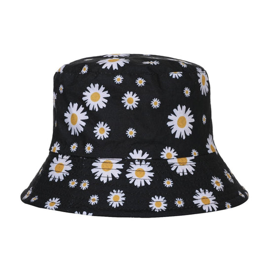 Daisy Print Festival Bucket Hat Canvas