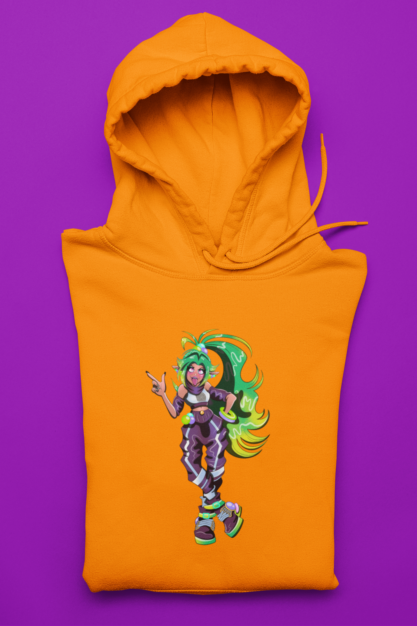 Helen The Melon Hoodie - Orange - Designed by Dirty Turtle