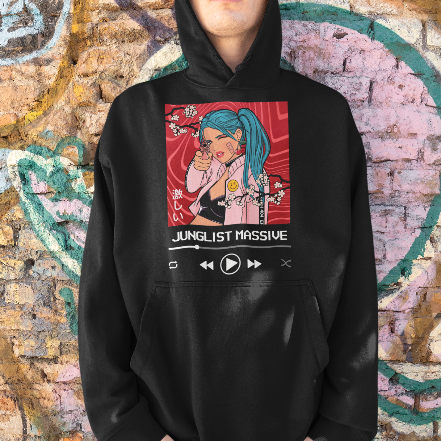 Junglist Massive Hoodie - Black