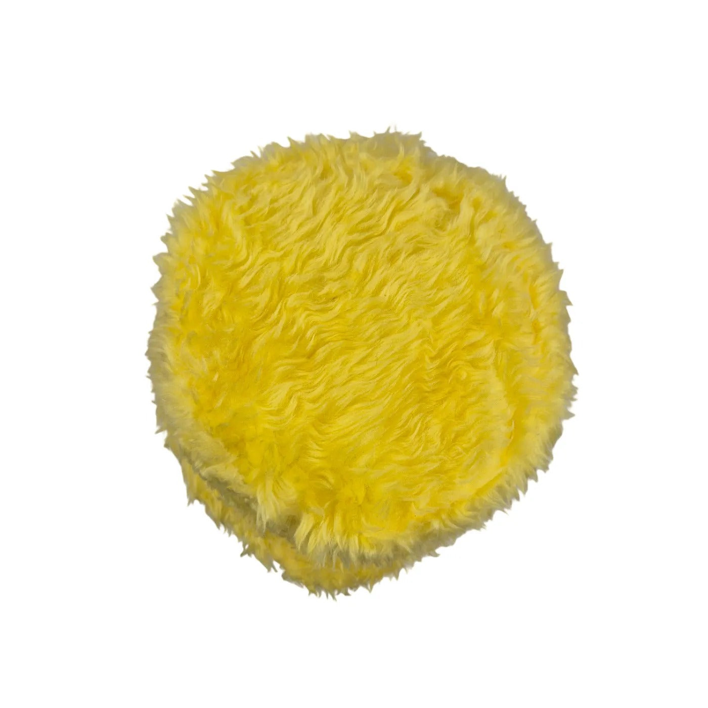 Reversible hippie bucket hat - peace and love with yellow fur