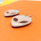 Silver Glitter Alien Earrings