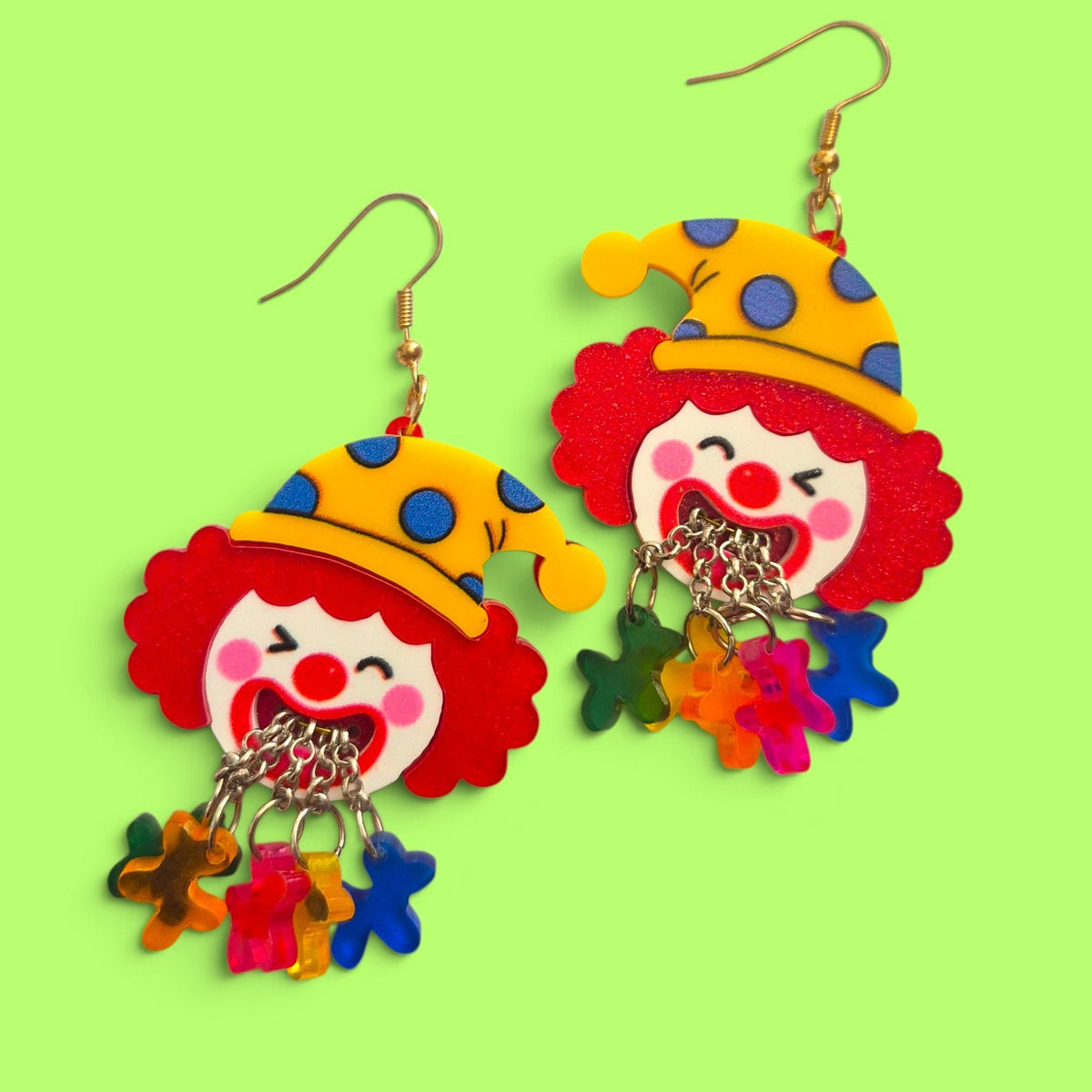 Clown earrings