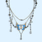 Butterfly choker - blue