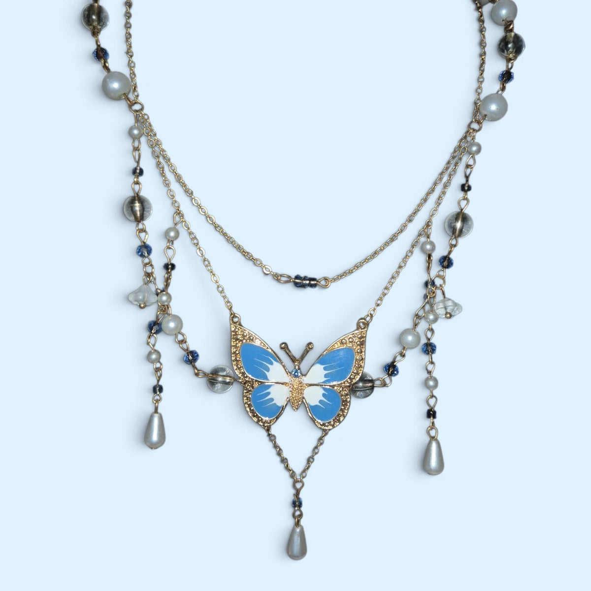 Butterfly choker - blue