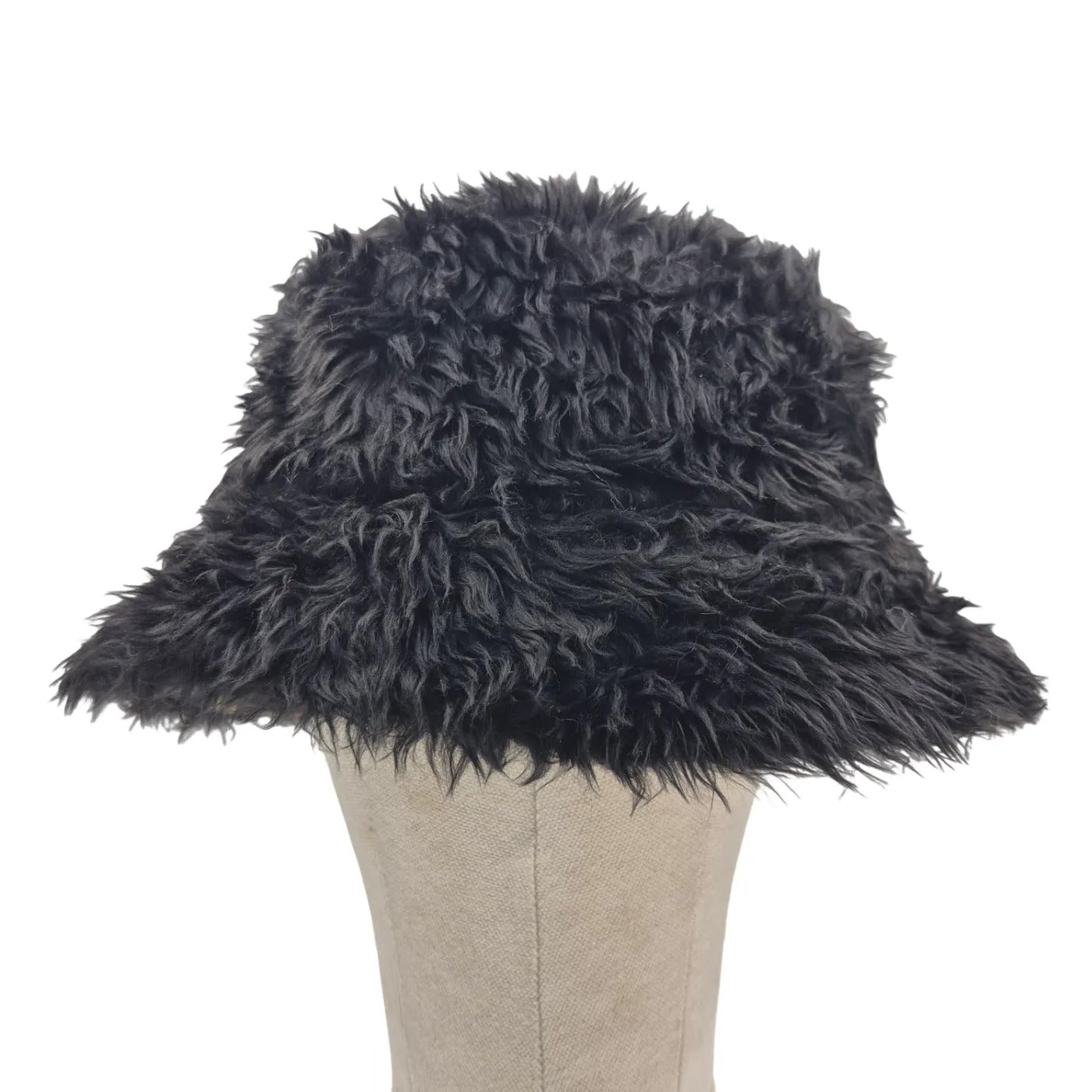 Reversible dragon scales print bucket hat - black fur