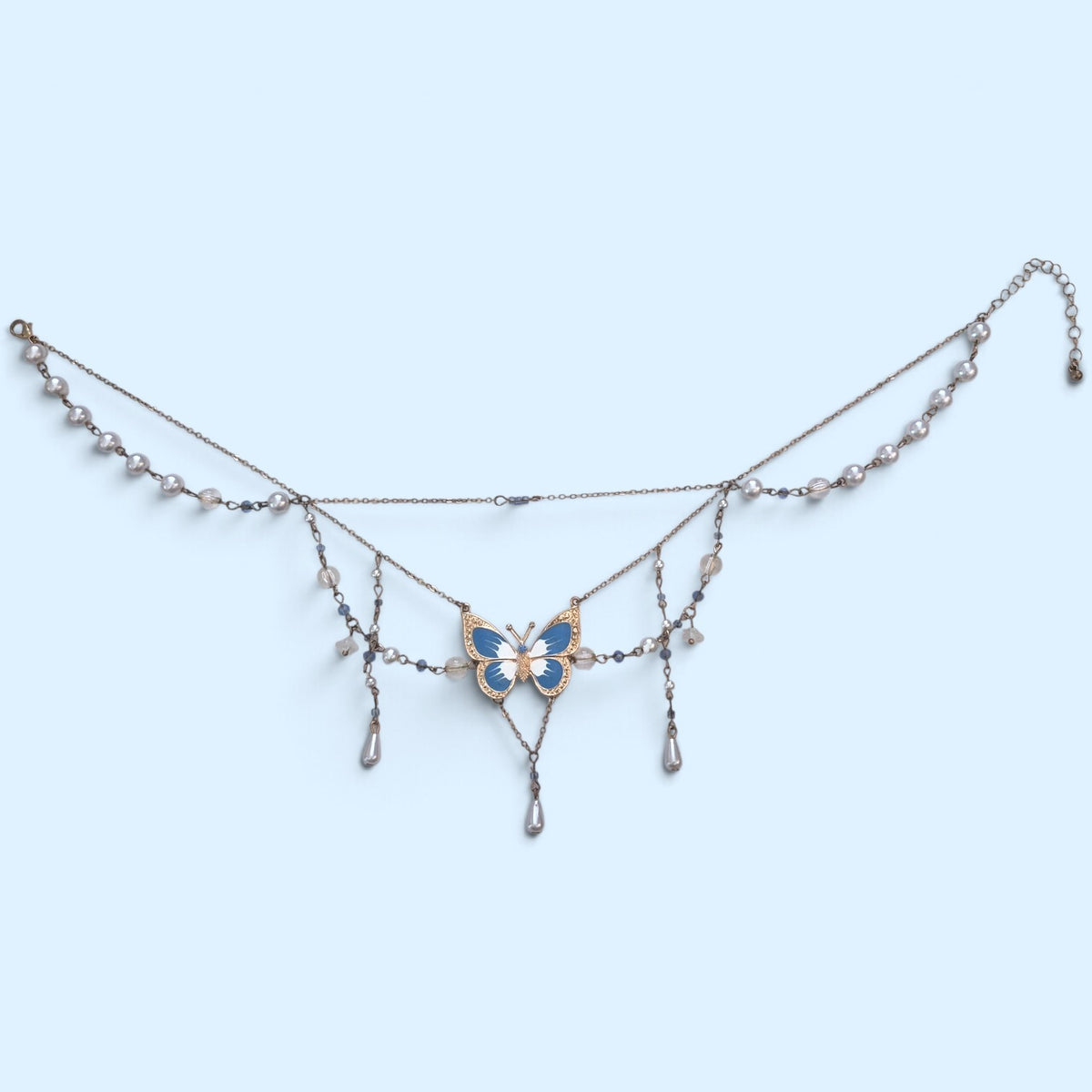 Butterfly choker - blue