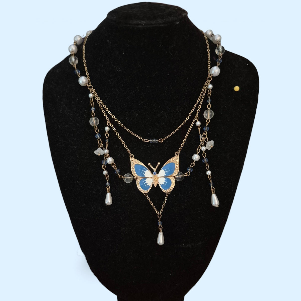 Butterfly choker - blue