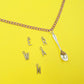 Plain spoon, purple chain 28: - add your initial!