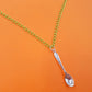 Plain spoon, lime chain 28: - add your initial!