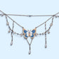 Butterfly choker - blue