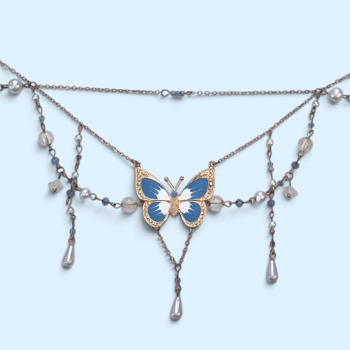 Butterfly choker - blue