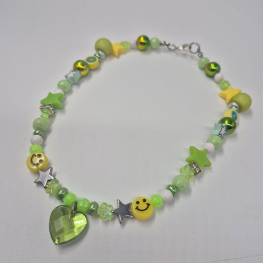 Choker Necklace - green - one off