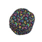 Reversible rainbow shrooms bucket hat - black fur