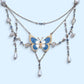 Butterfly choker - blue