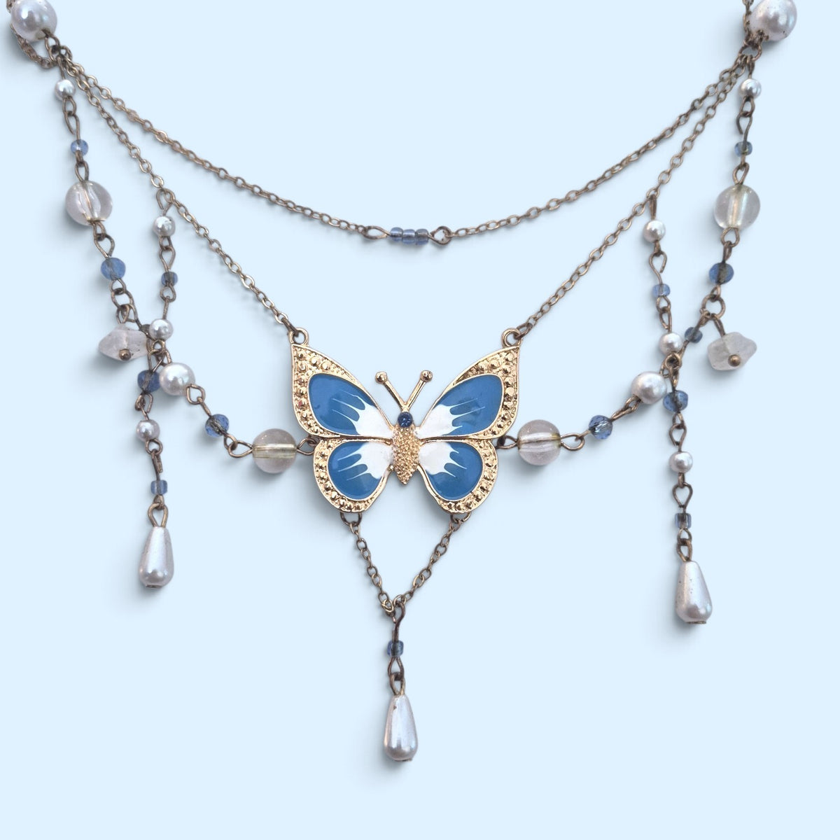 Butterfly choker - blue