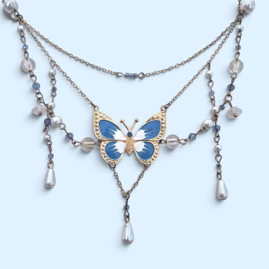 Butterfly choker - blue