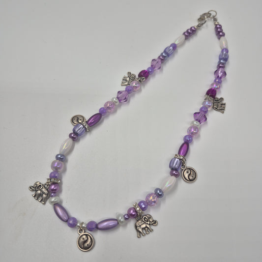 Choker Necklace - purple collection - one off